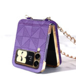 Foldable Leather Phone Case For Samsung Galaxy Z Flip 3/F7110