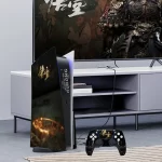 Black Myth Wukong Full Body Vinyl Protective Cover Anti-Scratch Protector Decal Cover for PS5 Disc Digital Console & Controllers