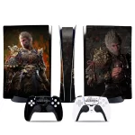 Black Myth Wukong Full Body Vinyl Protective Cover Anti-Scratch Protector Decal Cover for PS5 Disc Digital Console & Controllers