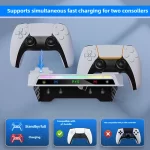 New 2025 Universal Wall mounted holder with RGB Light for P5 Slim and P5, charging dual consollers