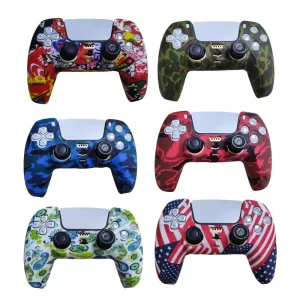 Rubber Protective Silicone Cover Skin for Sony PlayStation Dualshock 5 PS5 Controller Case Thumb Stick Grip Cap for DualSense 5
