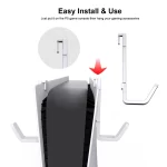 Headset Controller Haning Hook Space Saving Controller Headphone Hanger Stable Display Stand for PS5 /PS5 Slim Console