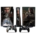 Black Myth Wukong Full Body Vinyl Protective Cover Anti-Scratch Protector Decal Cover for PS5 Disc Digital Console & Controllers