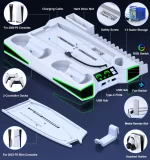 S7001 RGB Vertical Cooling Station For PS5 ＆ PS5 Slim Digital/Dics Version Dual Fast Charging Dock For PS5 DualSense Controller