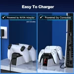 For PS5 Controller Charger DualSense Charging Station Dual Charging Dock Charger Stand for PlayStation5 Wireless Game Controller