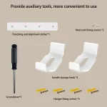 JOMAA Wall Mounted Console Stand For PS5 Slim Series Holder with 2 Controller Mounts,Solid Metal Stand Kit,Easy Installation