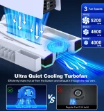 S7001 RGB Vertical Cooling Station For PS5 ＆ PS5 Slim Digital/Dics Version Dual Fast Charging Dock For PS5 DualSense Controller