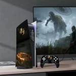 Black Myth Wukong Full Body Vinyl Protective Cover Anti-Scratch Protector Decal Cover for PS5 Disc Digital Console & Controllers