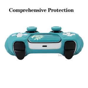Limied For PS5 Controller Cover Case Anti-Slip Silicone Cover Skin For PS5 Controller with Thumb Grip Caps Touch Screen Sticker