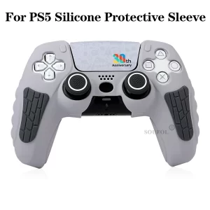 Anti-Slip Silicone Skin for Ps5 Controller Accessories Soft Protective Cover Case for PS5 Control Grip with Touch Pad Stickers