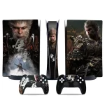 Black Myth Wukong Full Body Vinyl Protective Cover Anti-Scratch Protector Decal Cover for PS5 Disc Digital Console & Controllers