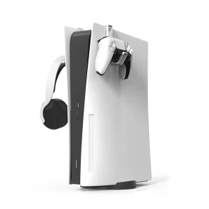 Headset Controller Haning Hook Space Saving Controller Headphone Hanger Stable Display Stand for PS5 /PS5 Slim Console
