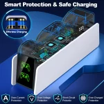 For PS5 Controller Charger DualSense Charging Station Dual Charging Dock Charger Stand for PlayStation5 Wireless Game Controller