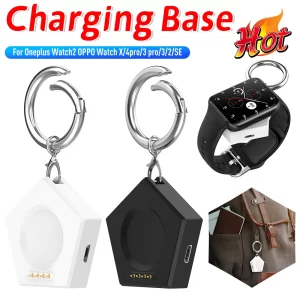 Magnetic Portable Charger Wireless Charging Dock Type-C/Micro Port for Oneplus Watch2 OPPO Watch X/4pro/3 Pro/3/2/SE